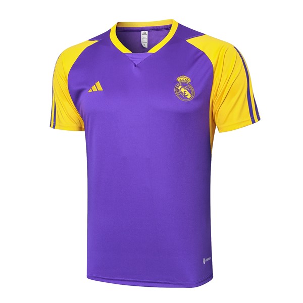Trikot Trainingsshirt Real Madrid 2024-25 Lila Gelb